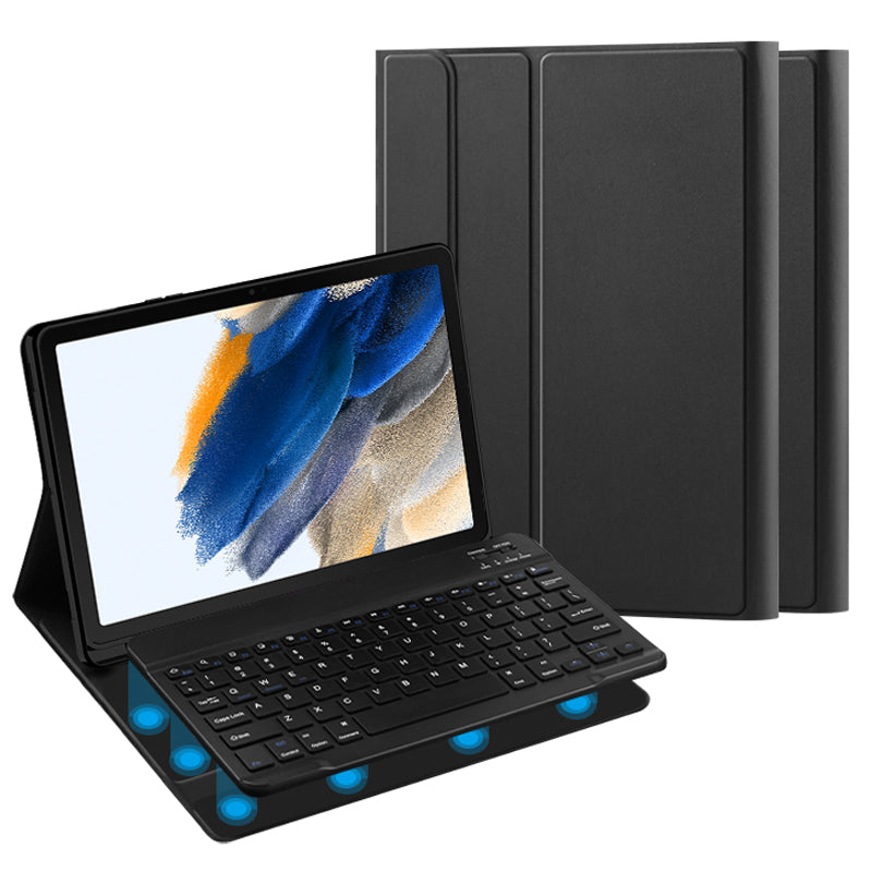 Pro Samsung Galaxy Tab A8 10.5 (2021) Bluetooth klávesnice + odnímatelné pouzdro z PU kůže se slotem pro pero (bez touchpadu) Pro Samsung Galaxy Tab A8 10.5 (2021) Bluetooth klávesnice + odnímatelné pouzdro z PU kůže se slotem pro pero (bez touchpadu)
